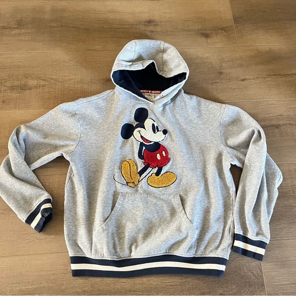2022 Disney Parks Walt Disney World Mickey‎ Gray Sweatshirt Hoodie Adult Read - Picture 1 of 13